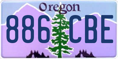 OR license plate 886CBE