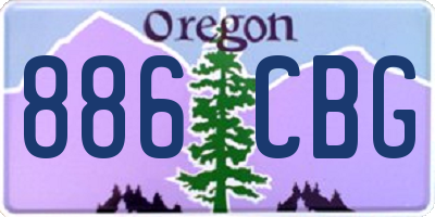OR license plate 886CBG
