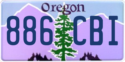 OR license plate 886CBI