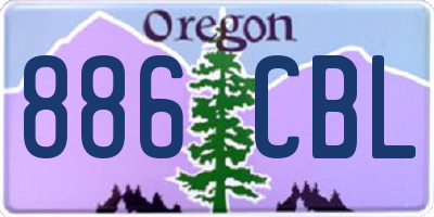 OR license plate 886CBL
