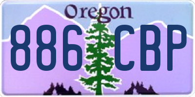 OR license plate 886CBP