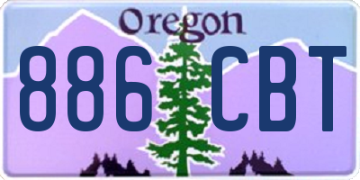 OR license plate 886CBT