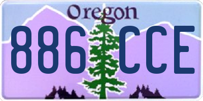 OR license plate 886CCE