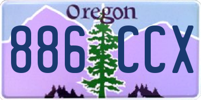 OR license plate 886CCX