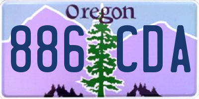 OR license plate 886CDA