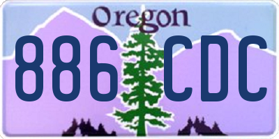OR license plate 886CDC