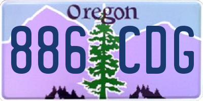 OR license plate 886CDG