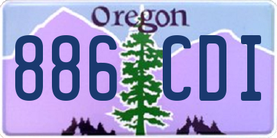 OR license plate 886CDI