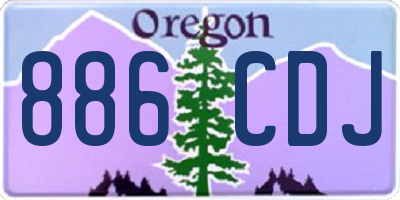 OR license plate 886CDJ