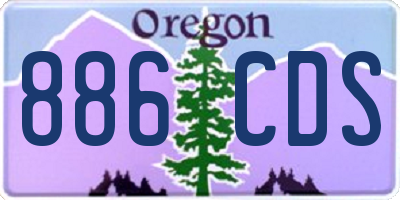 OR license plate 886CDS
