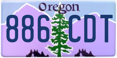 OR license plate 886CDT