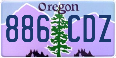 OR license plate 886CDZ