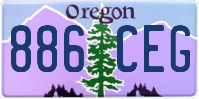 OR license plate 886CEG