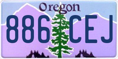 OR license plate 886CEJ