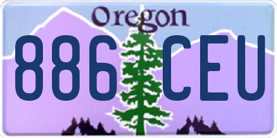 OR license plate 886CEU