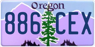 OR license plate 886CEX