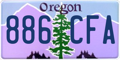 OR license plate 886CFA