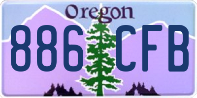 OR license plate 886CFB