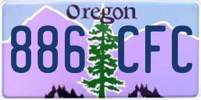 OR license plate 886CFC