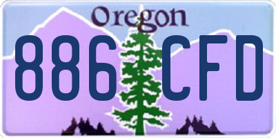 OR license plate 886CFD