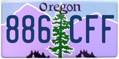 OR license plate 886CFF