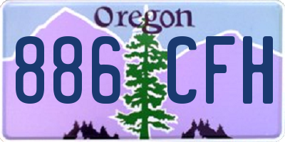 OR license plate 886CFH