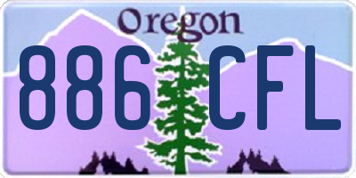 OR license plate 886CFL