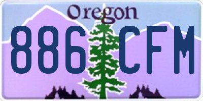 OR license plate 886CFM
