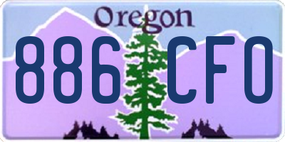 OR license plate 886CFO