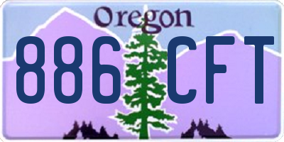 OR license plate 886CFT