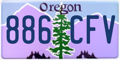 OR license plate 886CFV