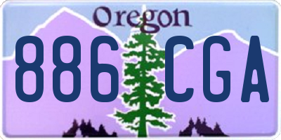 OR license plate 886CGA