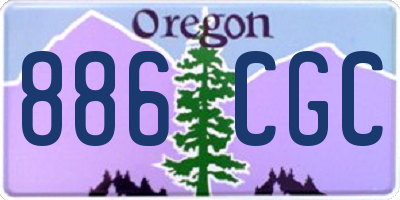 OR license plate 886CGC