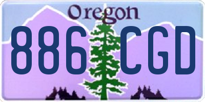 OR license plate 886CGD