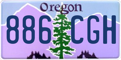 OR license plate 886CGH