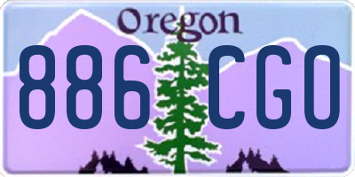 OR license plate 886CGO