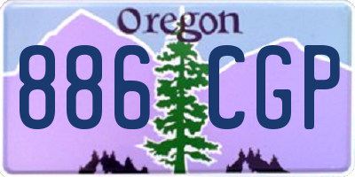 OR license plate 886CGP