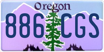 OR license plate 886CGS