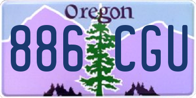 OR license plate 886CGU