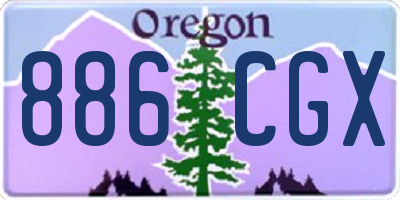 OR license plate 886CGX
