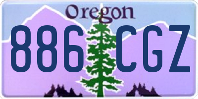 OR license plate 886CGZ