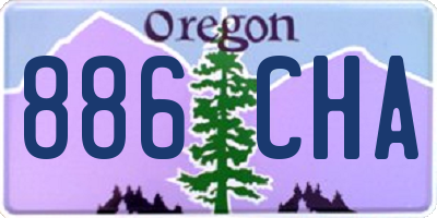 OR license plate 886CHA