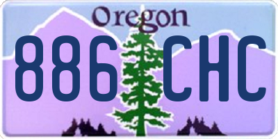 OR license plate 886CHC