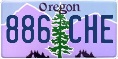 OR license plate 886CHE