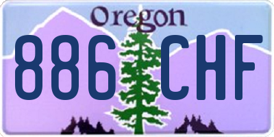 OR license plate 886CHF