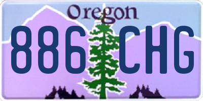 OR license plate 886CHG