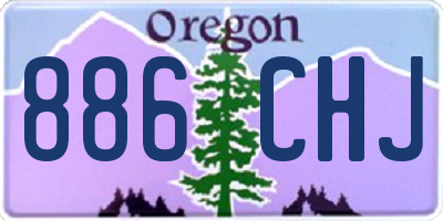 OR license plate 886CHJ