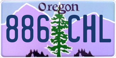 OR license plate 886CHL
