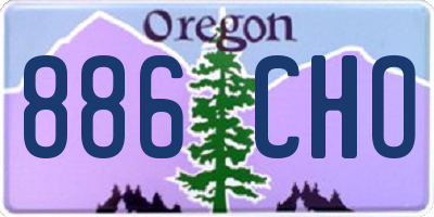 OR license plate 886CHO