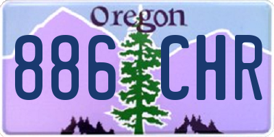 OR license plate 886CHR